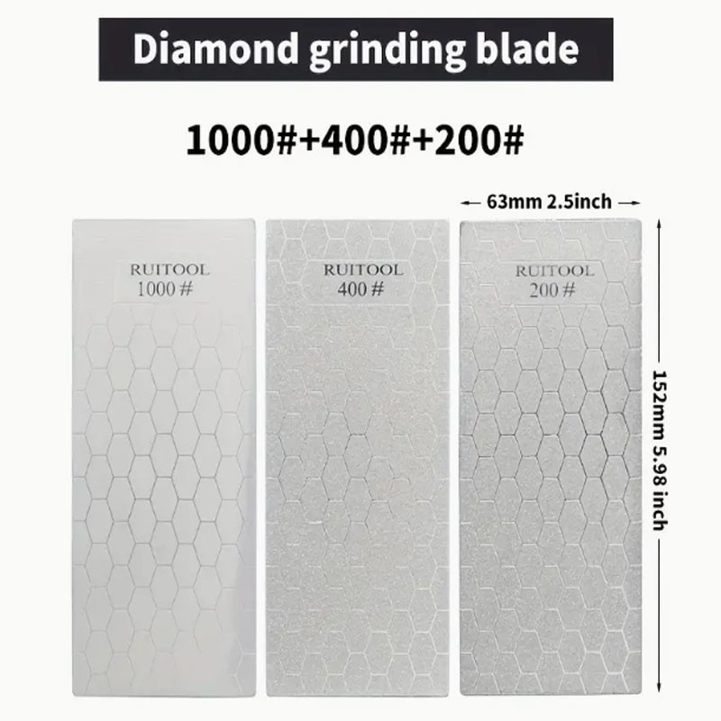 3Pcs Diamond Sharpening Stone Professional Knife Sharpener Stone Honing Plate