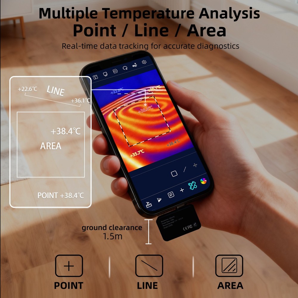 ANXTECH Mini Thermal Camera for Android Infrared Imaging Temperature Camera