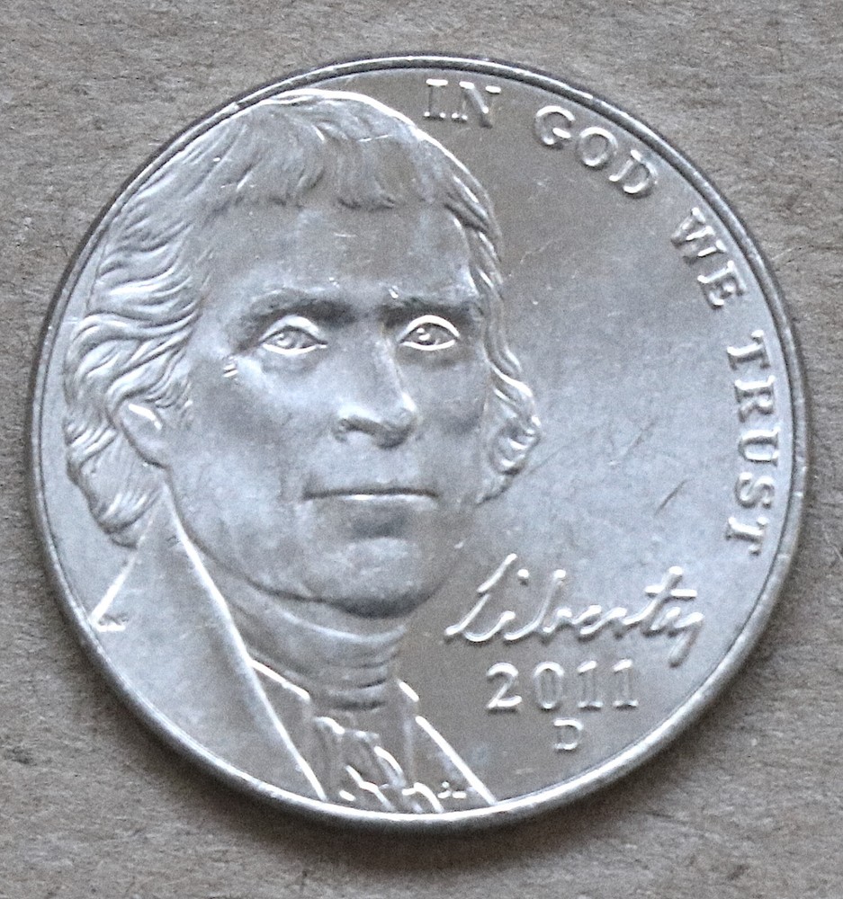 2011 D Jefferson nickel circulated