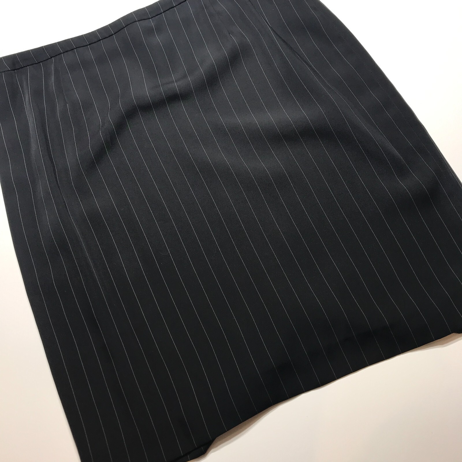 Jones New York Women Black Pinstripe Business Career Classic Modern Skirt Sz 14