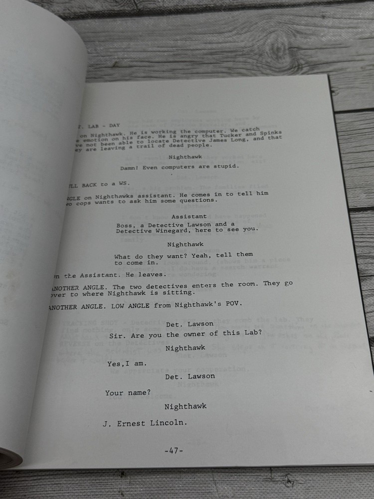 Vintage 1995 Killpoint 2 Cyberquest Script First Draft Leo T Fong