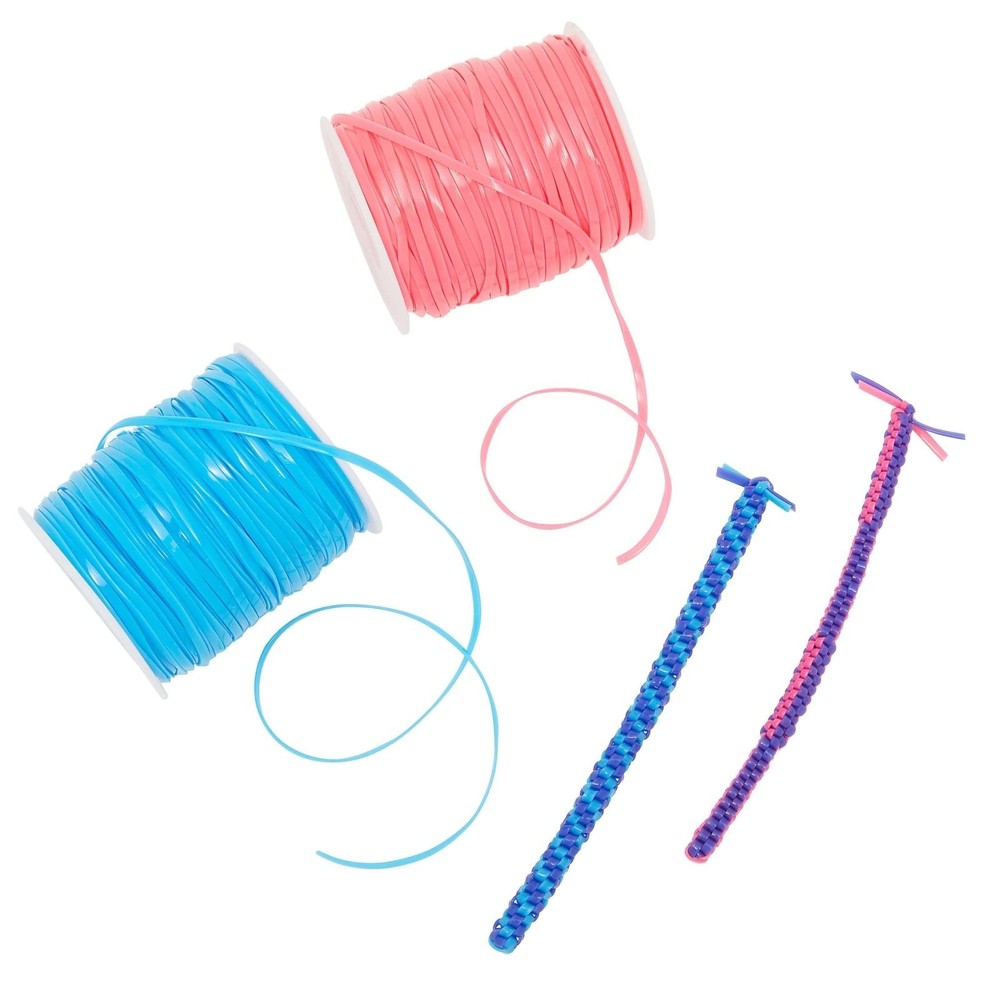 Juvale Lanyard String Kit - Neon Plastic Lacing Cord & Gimp Rainbow