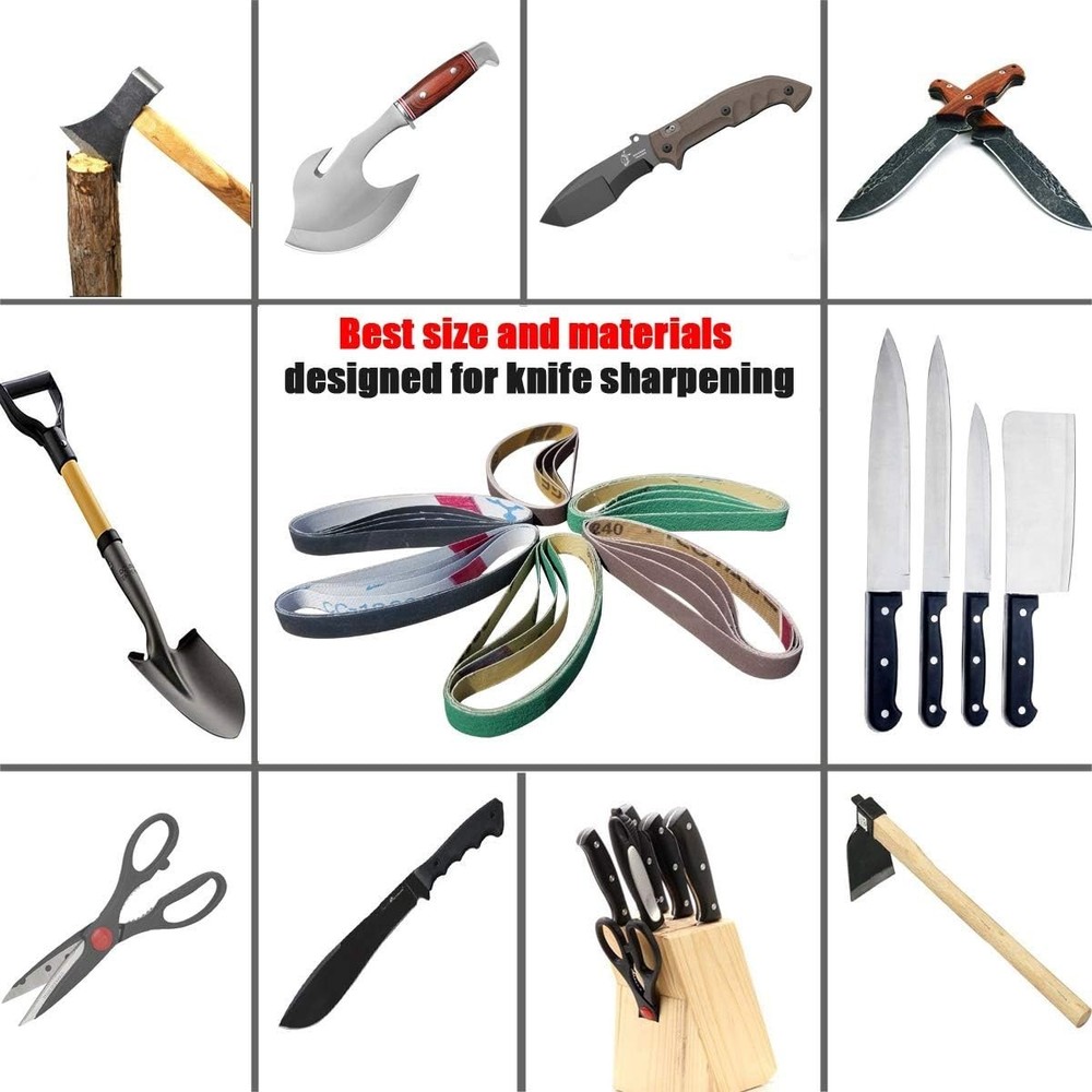 24Pcs 1/2"x12" Replacement Belt Kit for Work Sharp Knife &Tool Sharpener