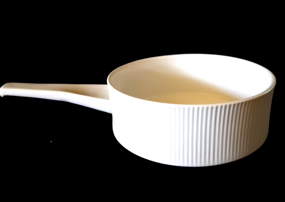 Cordalite EASTERLING Ribbed Ceramic Pan Pot With Handle MCM Germany 7.5"