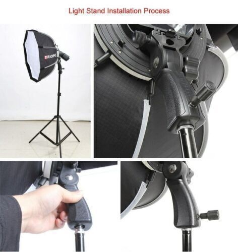 TRIOPO 90CM Octagon Softbox w/Handgrip Set for Speedlight Flash Bracket
