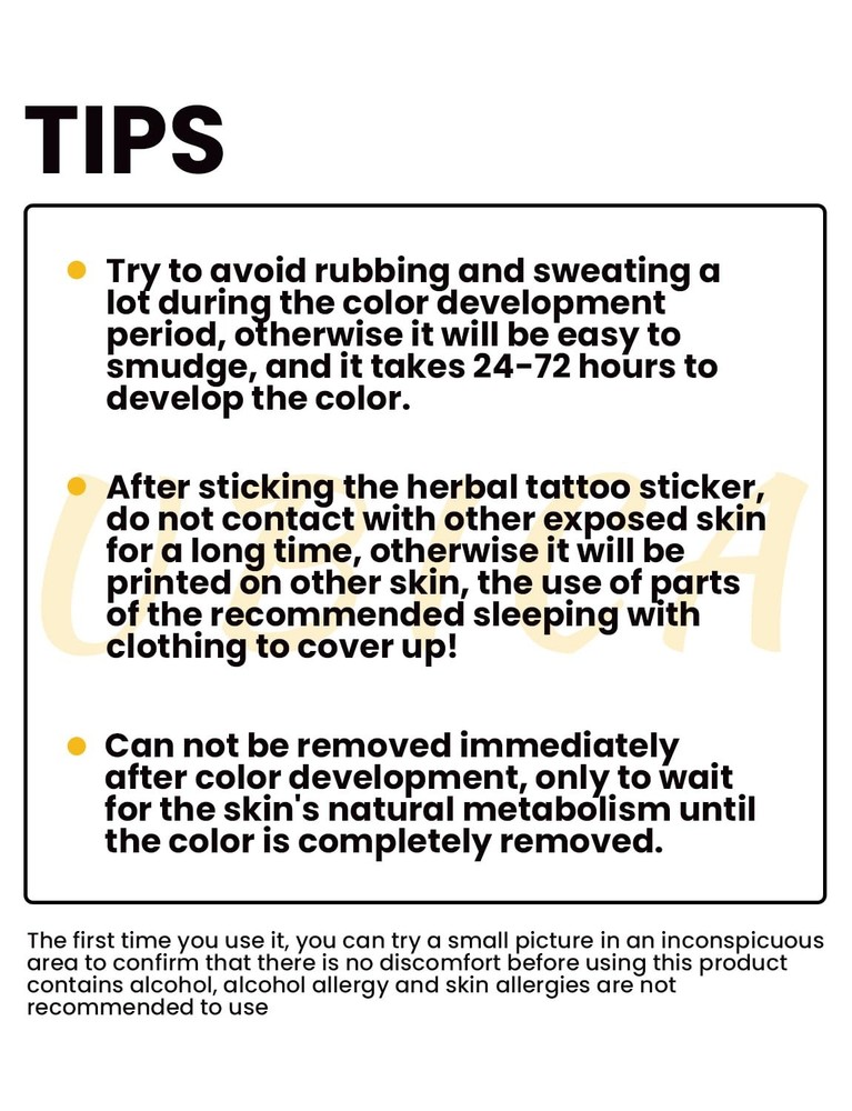 Semi Permanent Tattoos, 2 Sheets Realistic Black Small, Beautiful Tiny Henna