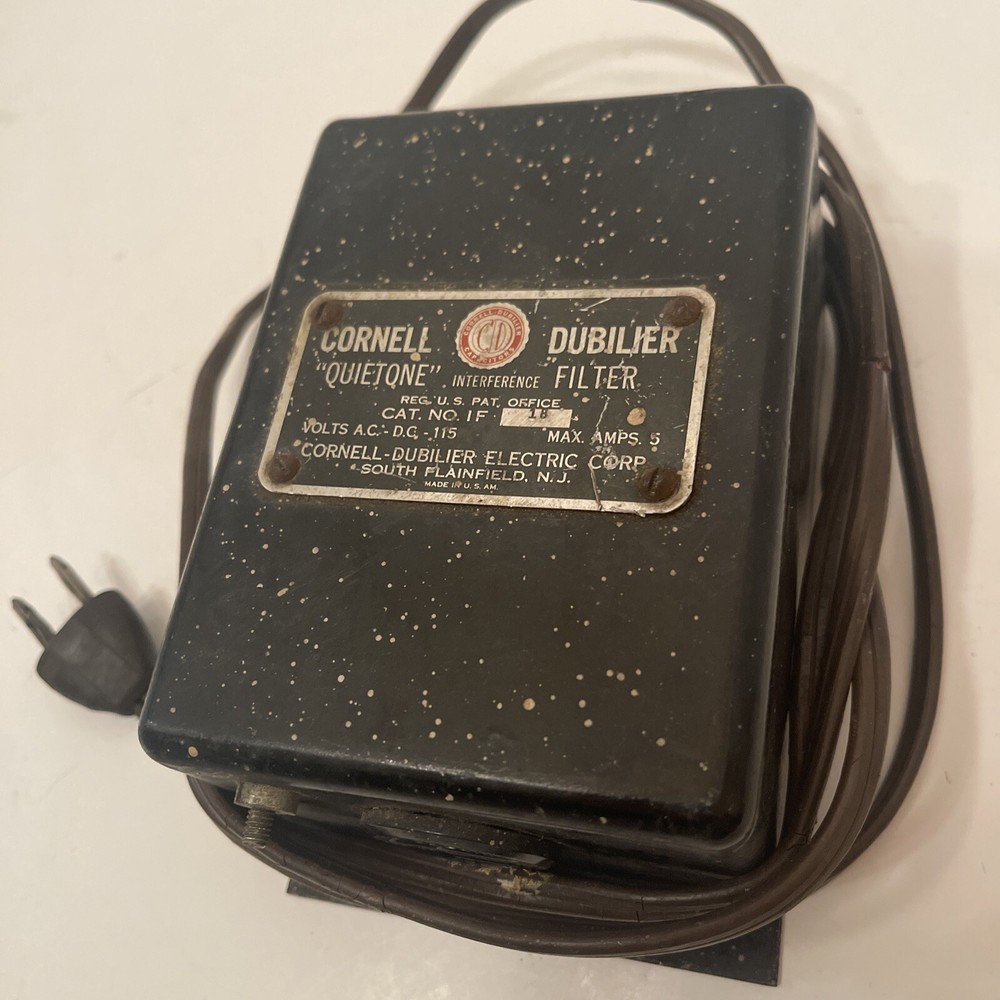 Vintage cornell dubilier quiettone interference filter transformer