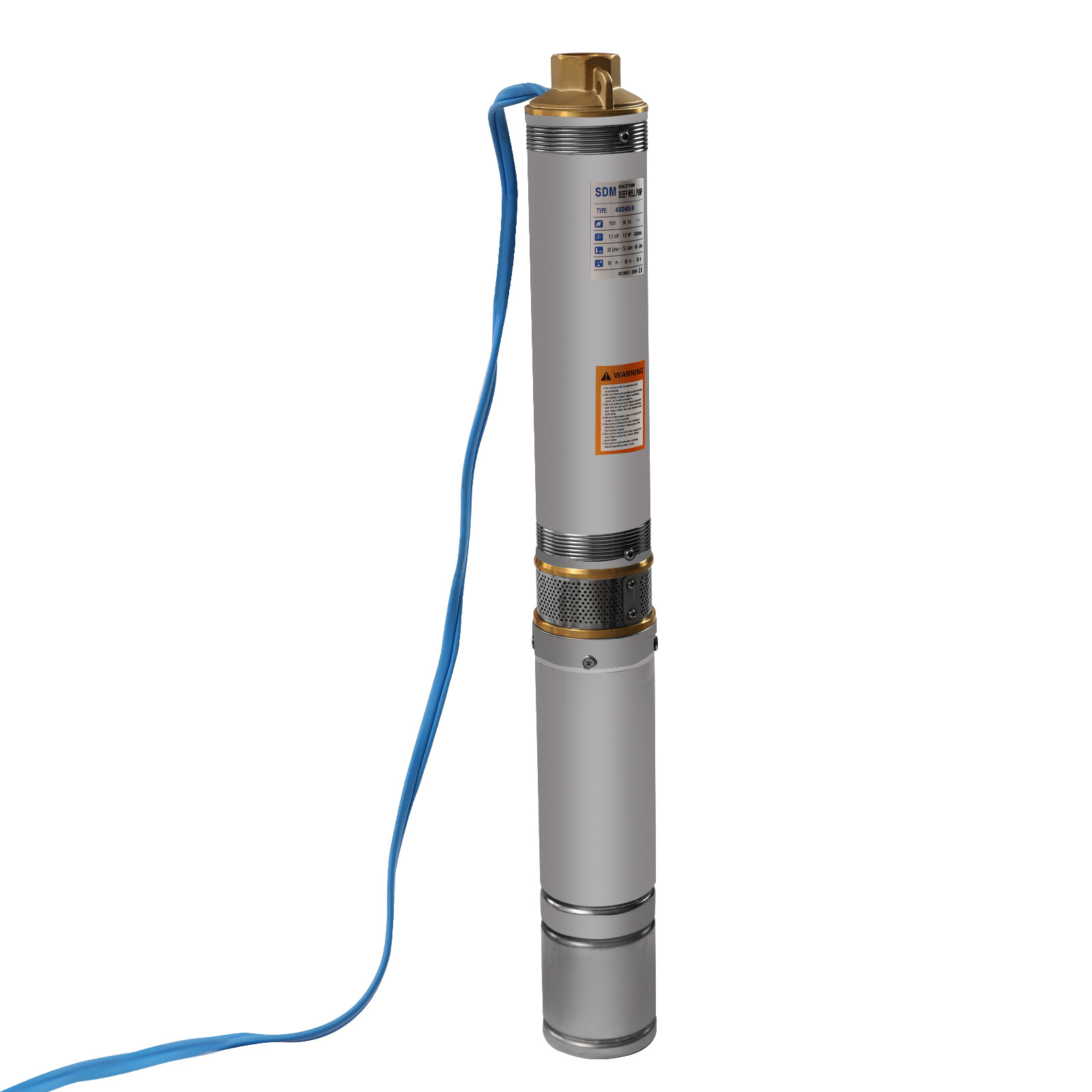 1.5HP Submersible Deep Well Pump Water Pump 24GPM Stainless Steel 1100 W 110V