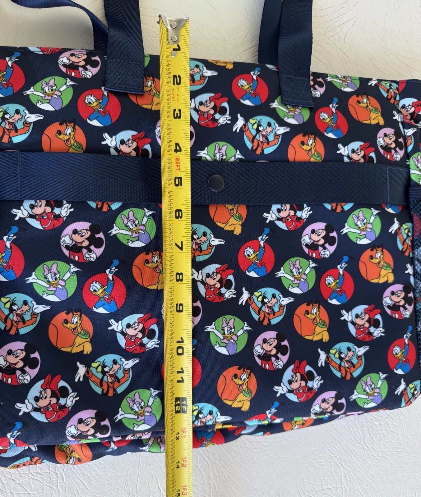 DISNEY PARKS MICKEY & FRIENDS BUBBLE BUTTON TOTE BAG NEW WITH TAGS