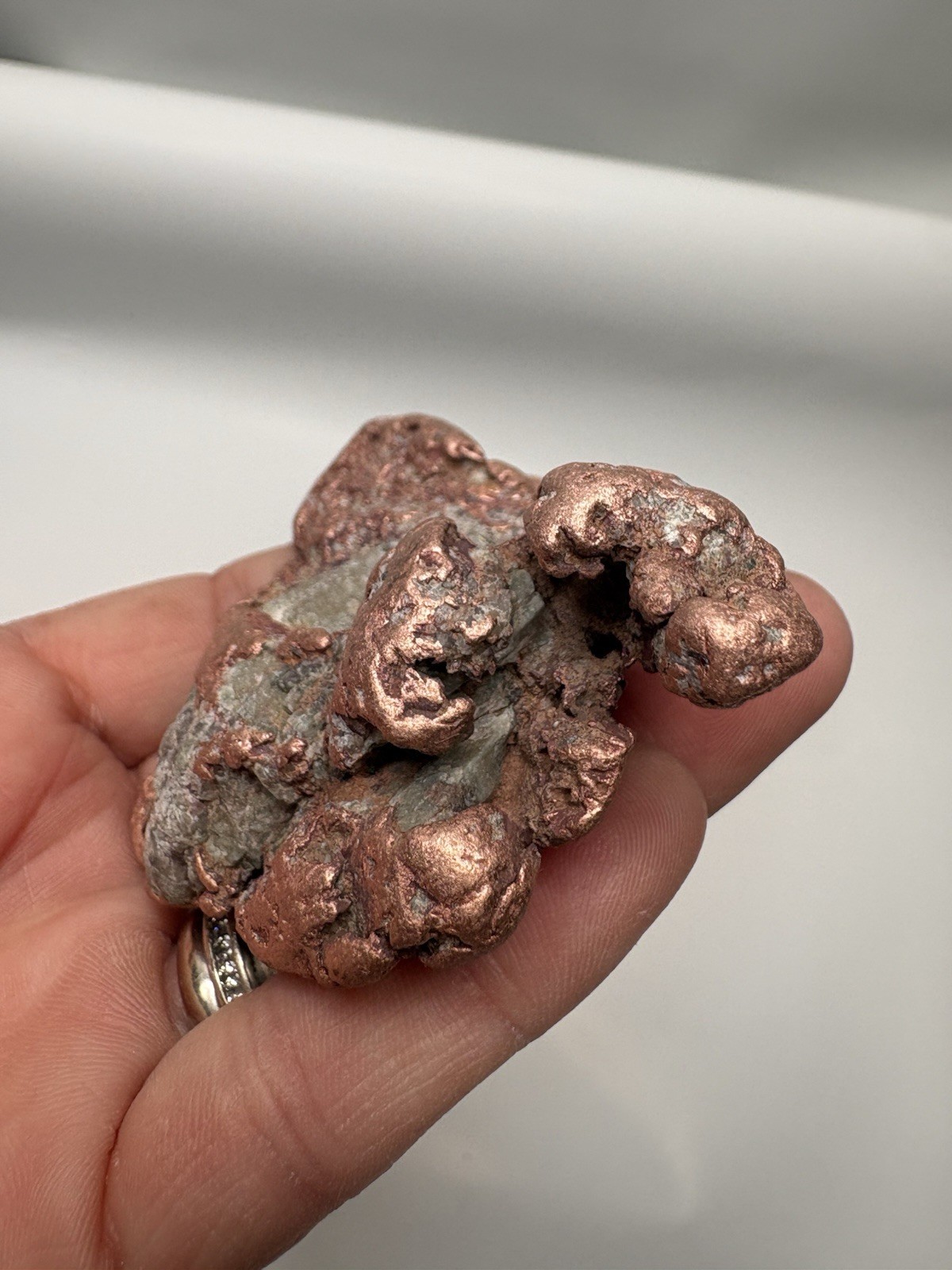 Pure Native Michigan Solid Copper Nugget Specimen Keweenaw Peninsula Mineral