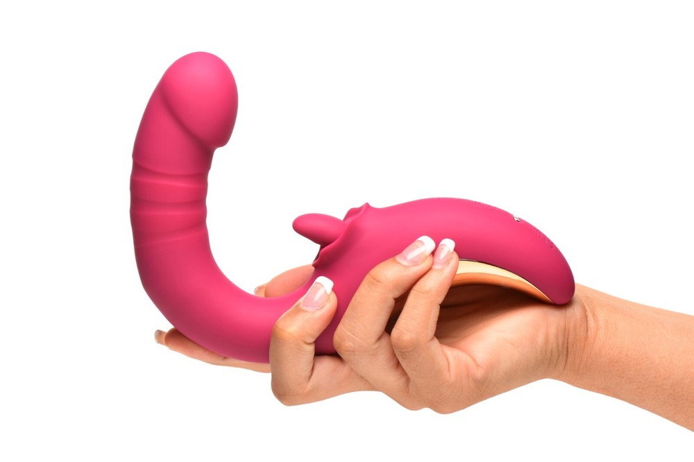 Tease and Please Thrusting and Licking Vibrator