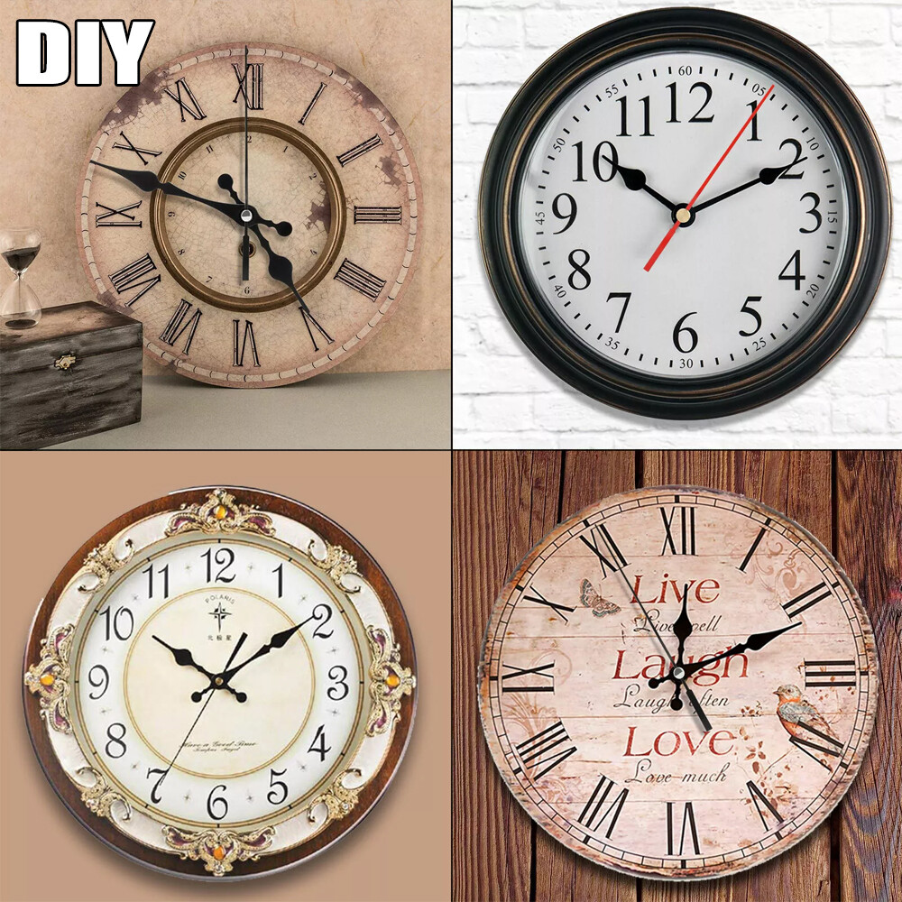 Replacement Silent Quartz Clock Movement Mechanism Battery Powered Hand Tool Kit