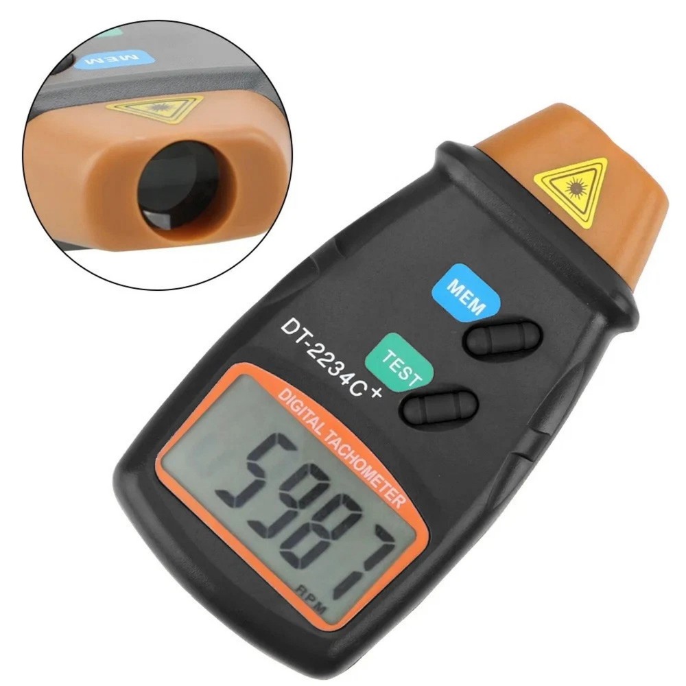 Non Contact Tachometer Digital for Motor RPM with Memory Function LCD Screen