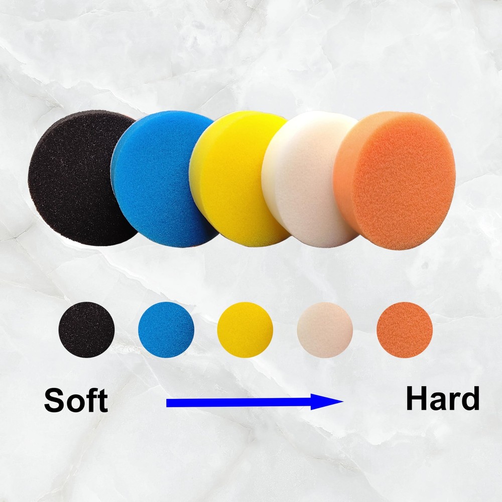 Car Polishing Angle Grinder Extension Buffing Extender Pad Kit 45pcs Mix Size...