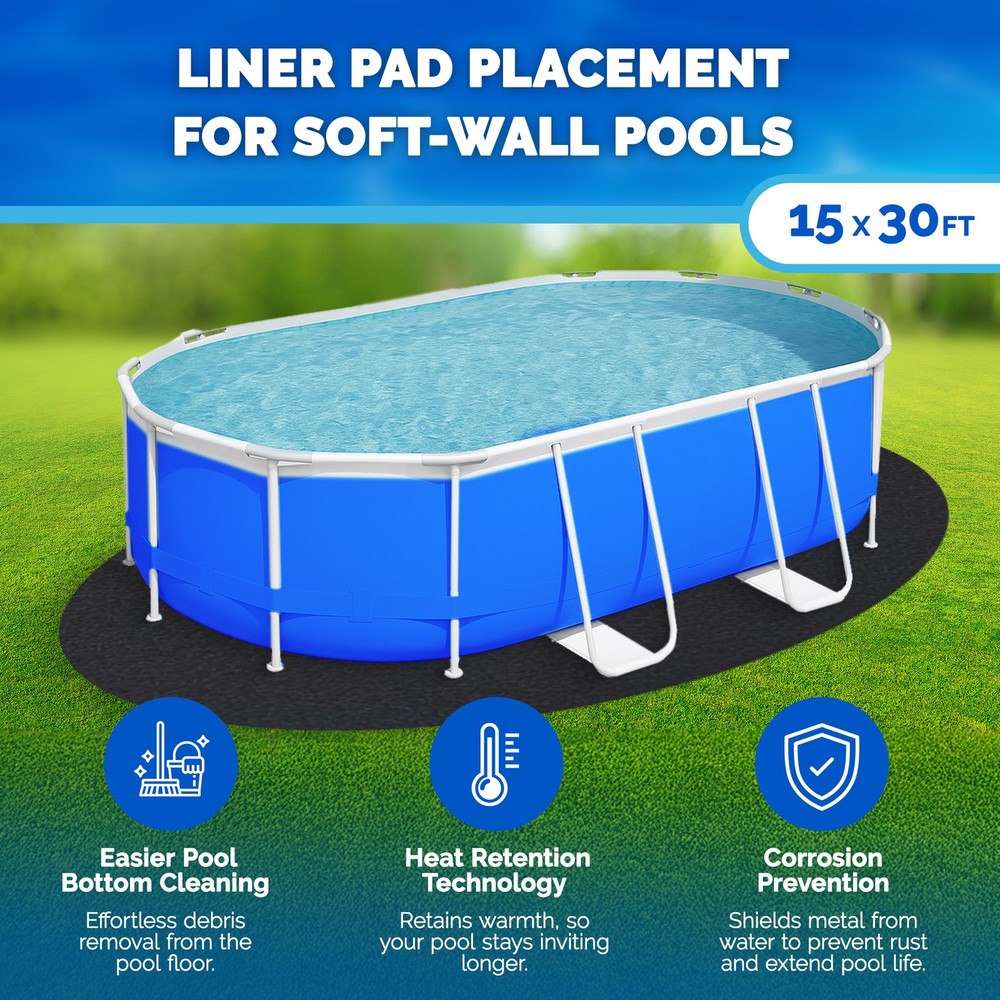 Swimline Hydrotools Above Ground Oval Liner Pad, Pool Protector Mat (Open Box)