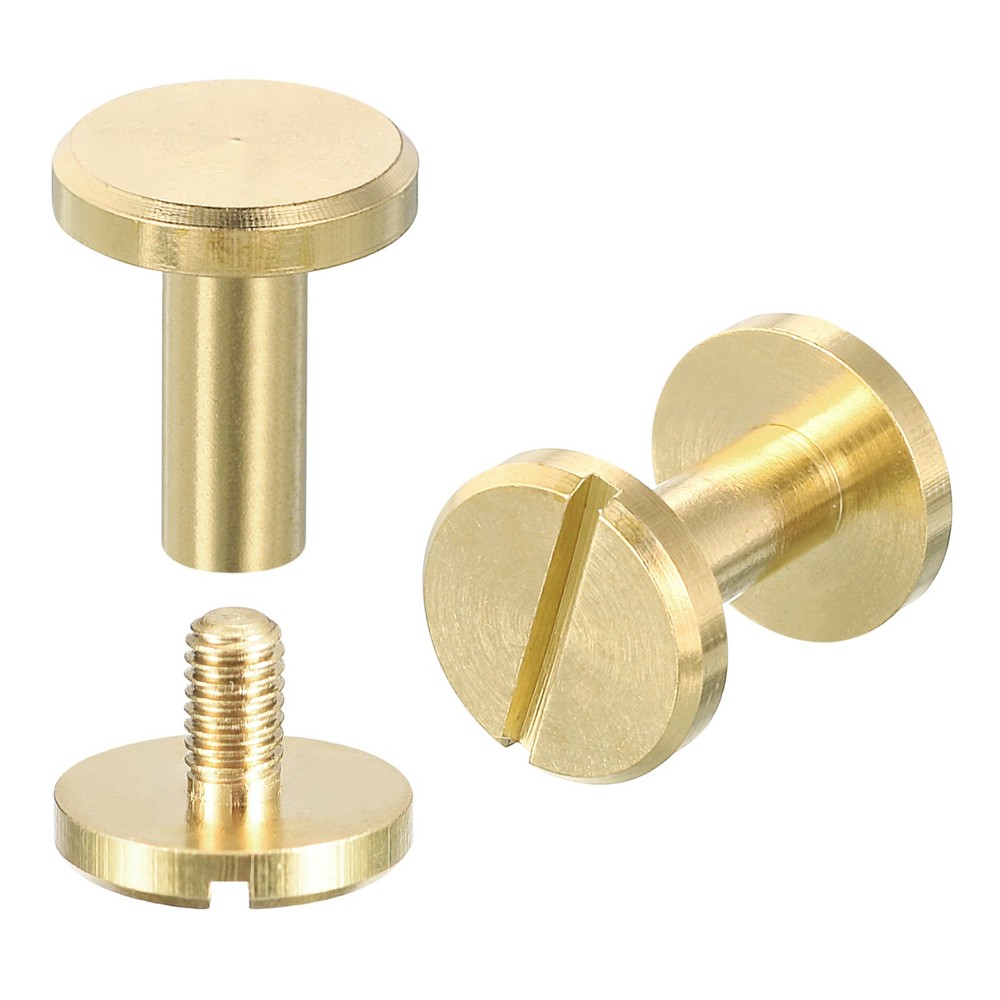 10x12mm Flat Studs Rivet Binding Rivets Screw Back Rivets DIY 15 Sets