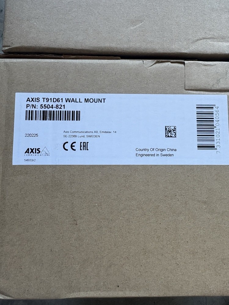 X2 AXIS T91D61 Wall Mount 1.5” NPS