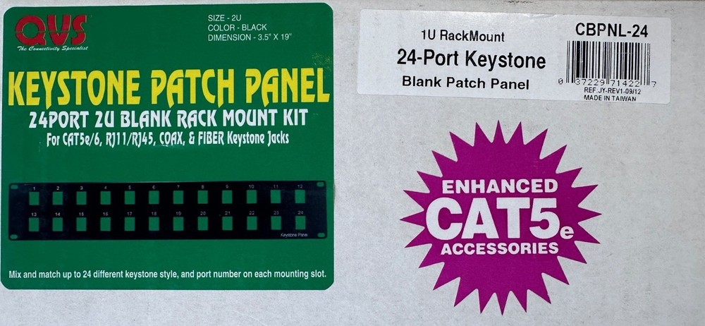 24-PORT KEYSTONE BLANK PATCH PANEL CBPNL-24