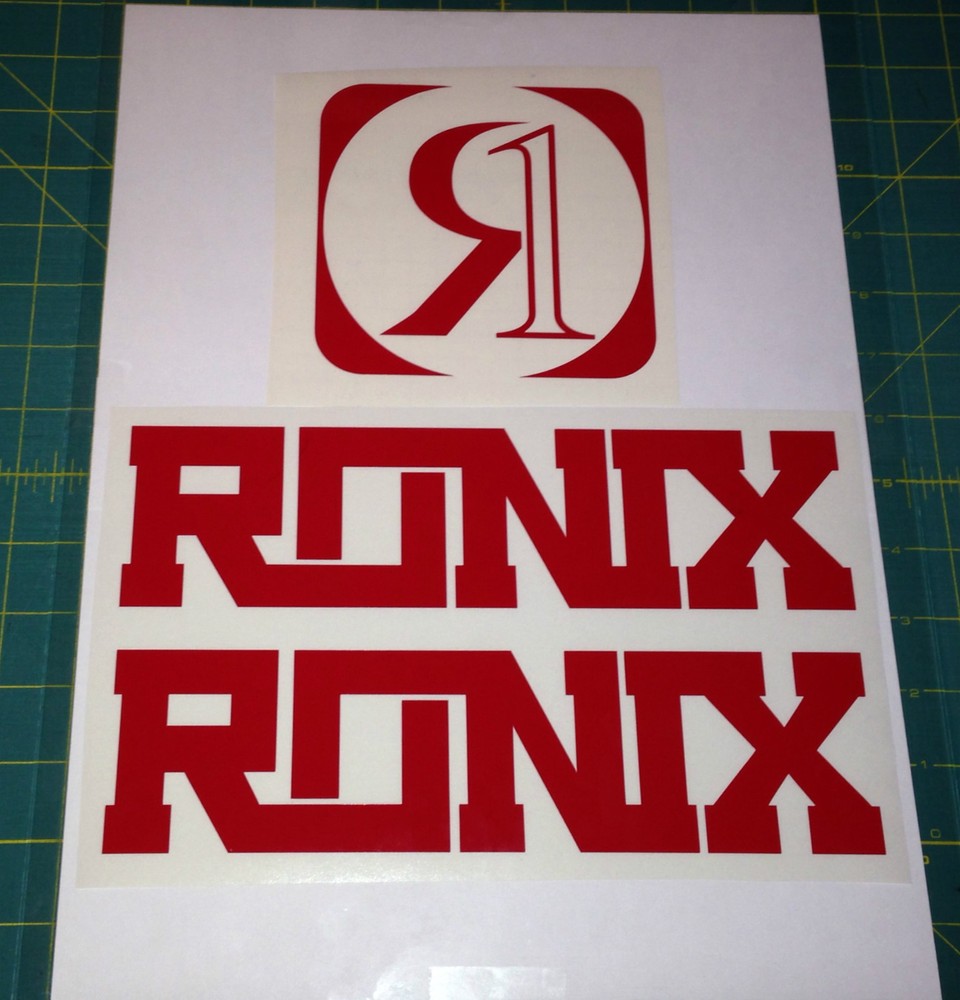 RONIX CODE LOGO DECAL STICKER RED WAKEBOARD YOU GET 2!!