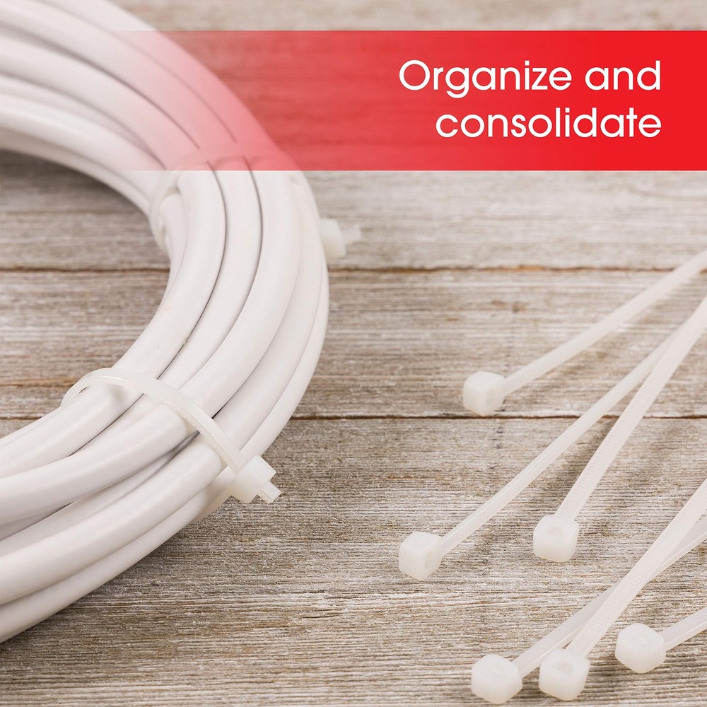 50300 Plastic Cable Ties 8 Inch Clear