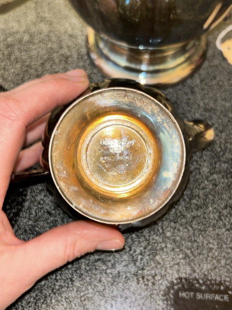 3 PC Tea Set.Boronet Plate E.P Copper. Silver plate On Copper