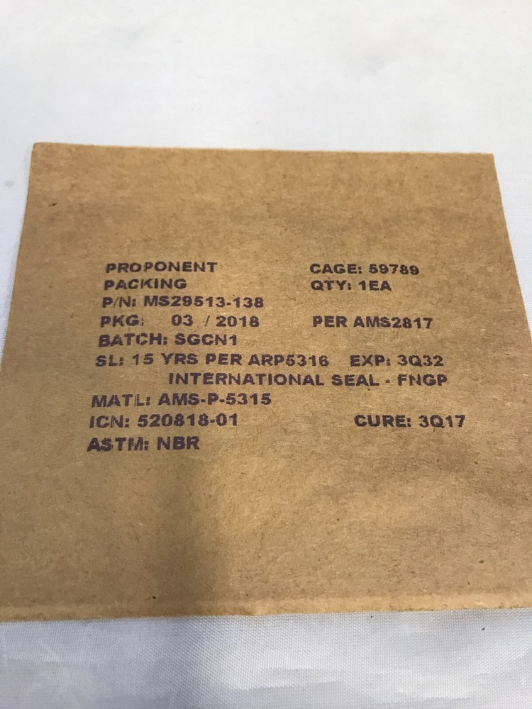 Packing PN: MS29513-138