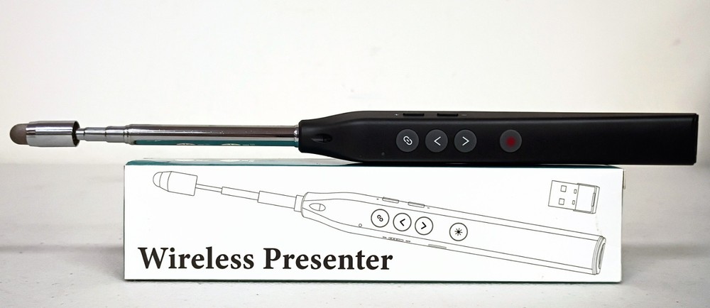 Wireless Presentation Remote Clicker Touch Screen Stylus Pen - Telescopic Point