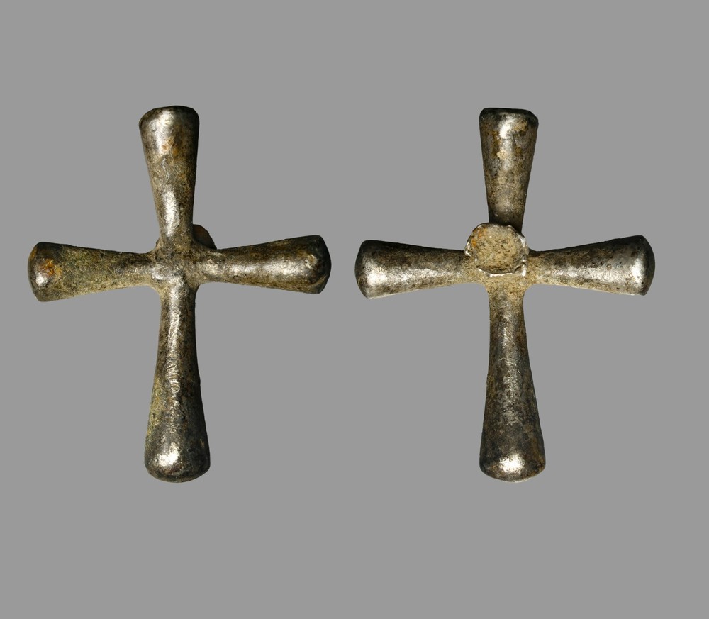 Premium Solid Silver Crusader Knight Templar Cross Jerusalem Find 35mm Antiquity