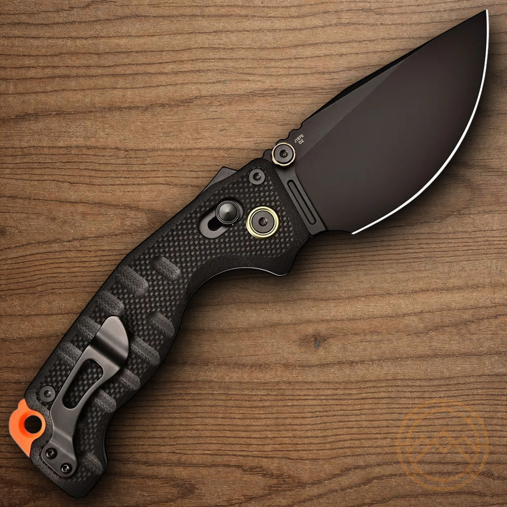 CJRB Doubletap Folding Knife 3⅞" D2 Tool Steel Drop Point Blade Black G10 Handle