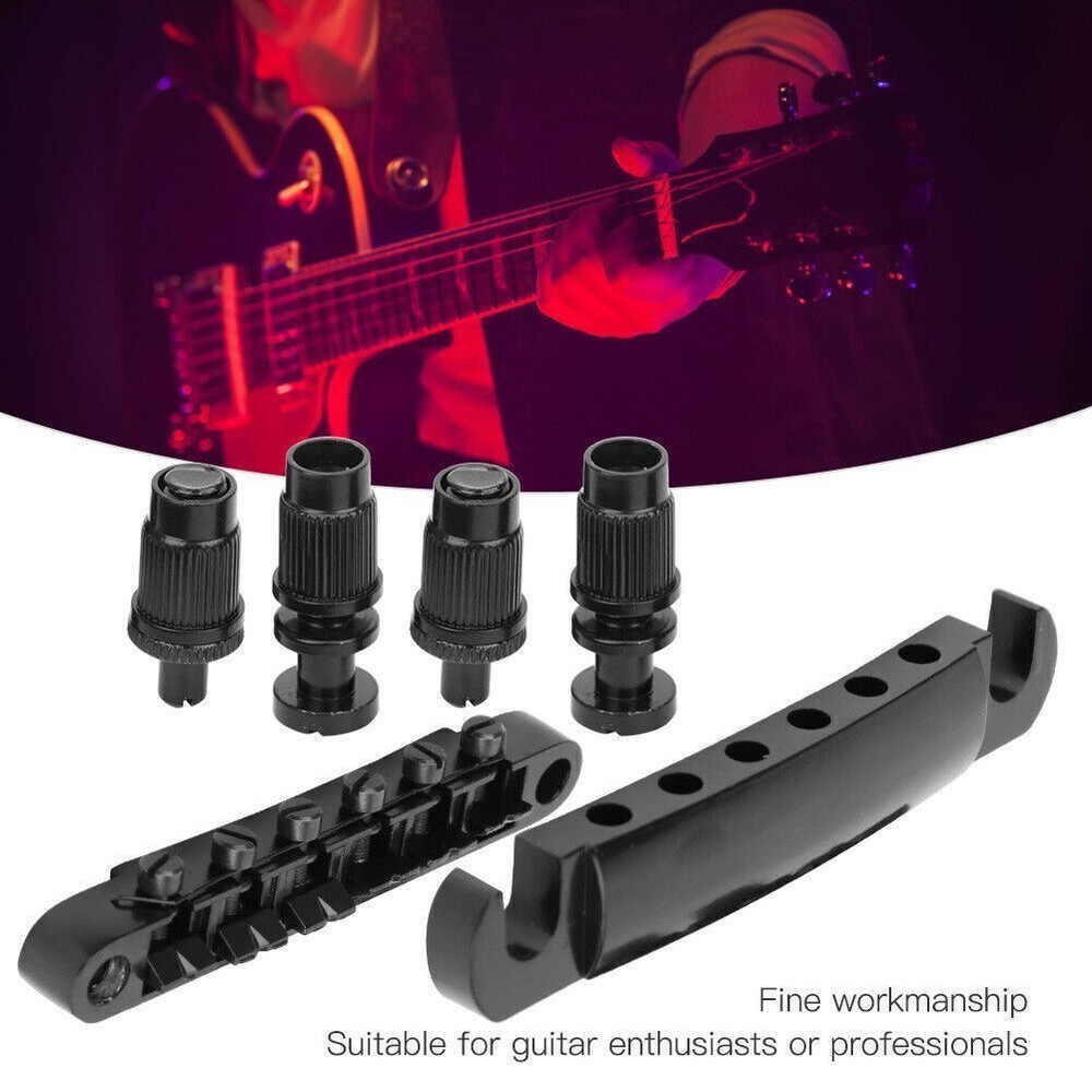 6 String Fixed Bridge Set Zinc Alloy String Base for LP Electric Guitar Accessor