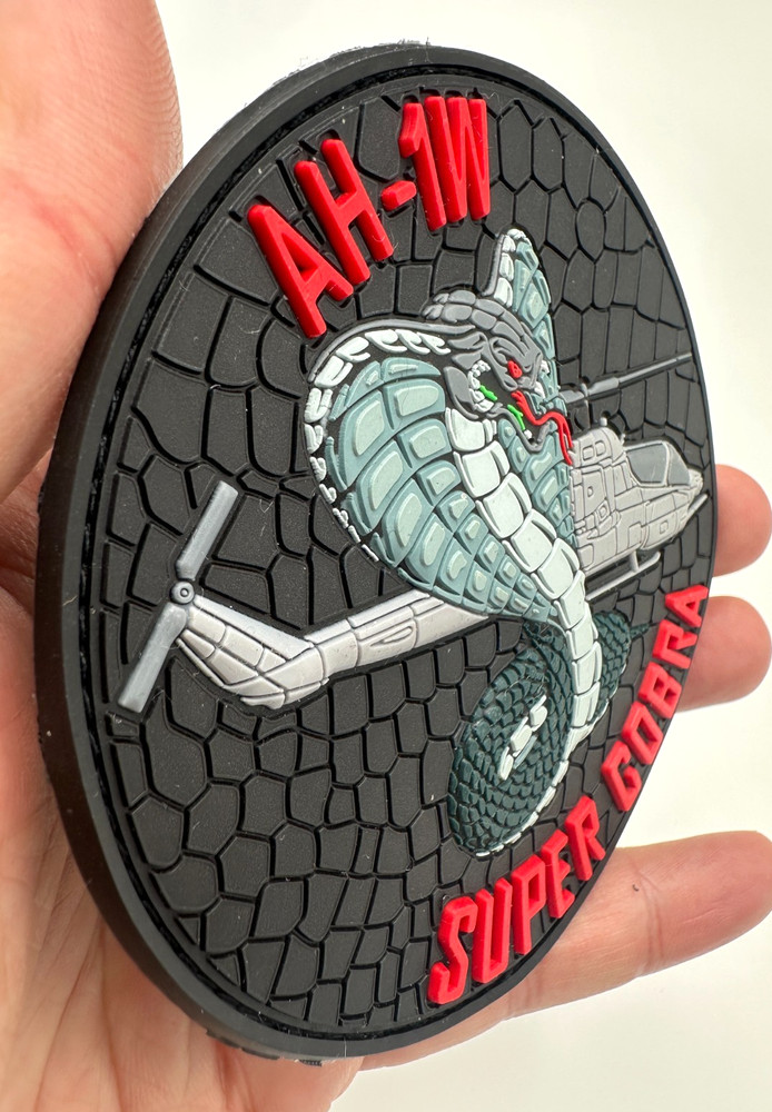 AH-1W SUPER COBRA HELICOPTER -NAVY-HIGH QUALITY PVC PATCH