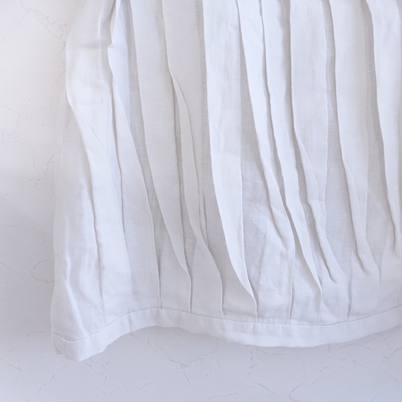 Lisette Linen Tuck-Detail Pullover Shirt Size 36