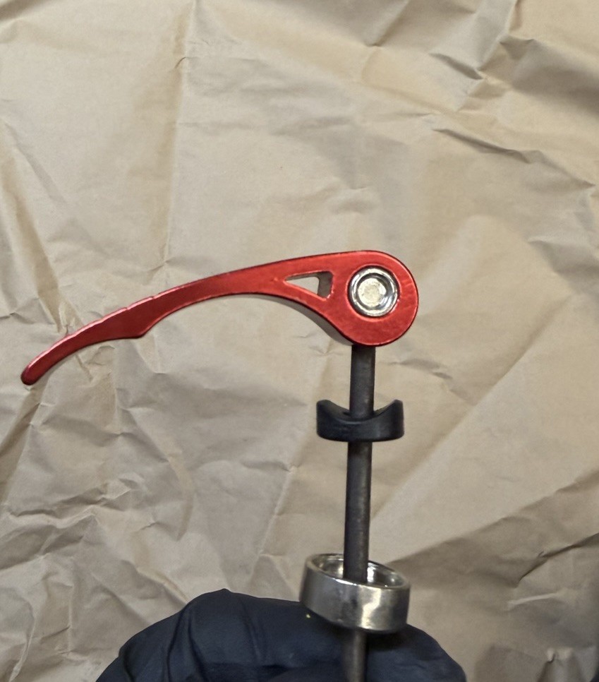 Red Front Bicycle Quick Release Axle