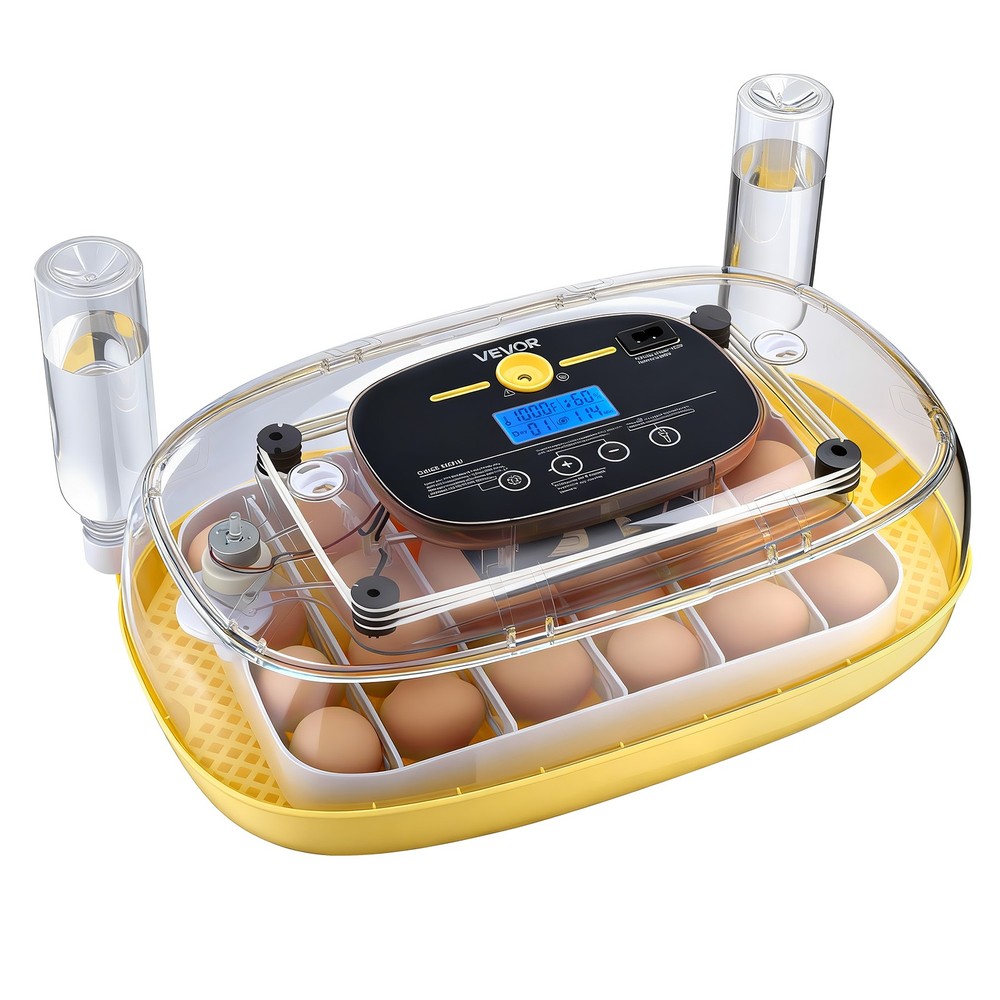 VEVOR 24 Egg Incubator Auto Turning Egg Candler Temperature & Humidity Control