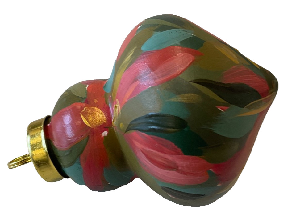 Christmas Tree Ornament Hand Painted Pear Shape