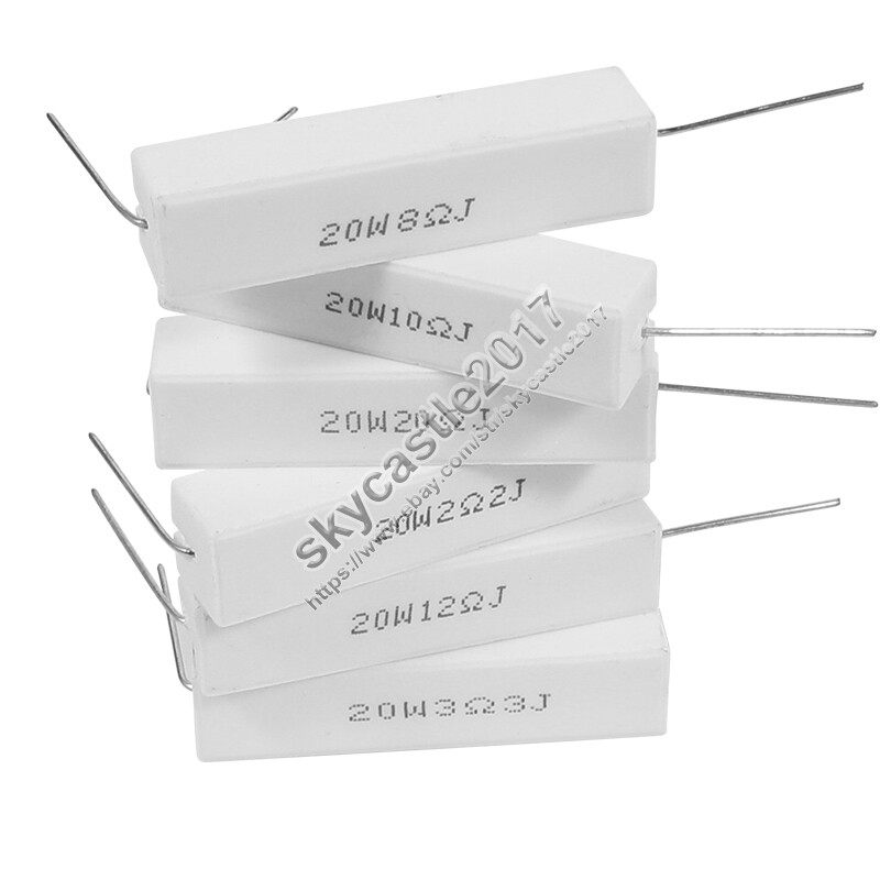 2pcs 1-40ohm 20W 30W Speaker Frequency Divider Crossover Ceramic Cement Resistor
