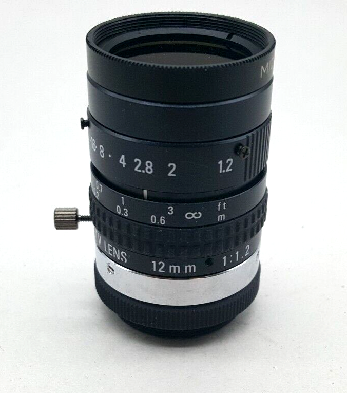 Ricoh FL-HC1212B-VG 1/2" 12mm F1.2 Manual Iris C-Mount Lens w/ Locking Screws