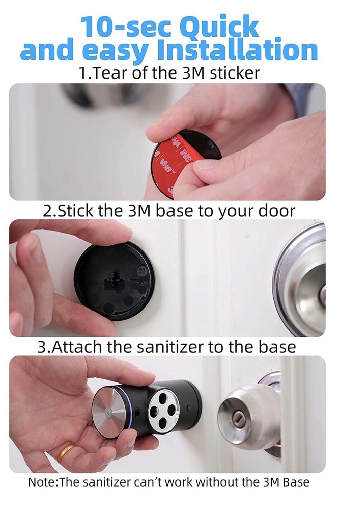 Automatic Door Handle Disinfector UVC Sterilizer