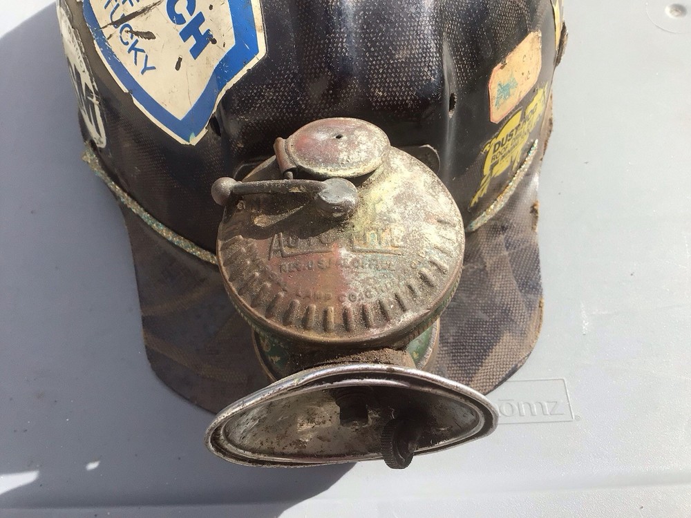 VINTAGE - MSA COMFO CAP - COAL MINERS HARD HAT WITH LIGHT