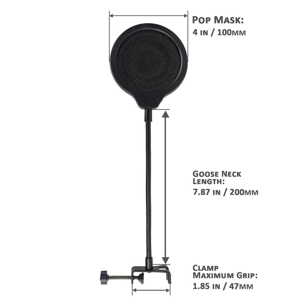 SUNMON Quadcast Mic Stand with Pop Filter For HyperX Quadcast Microphone