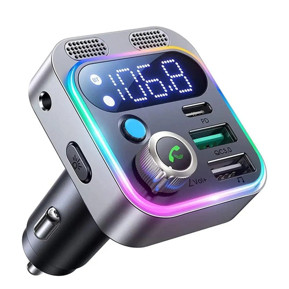 JOYROOM Bluetooth 5.3 FM Transmitter Car Adapter, [Stronger Dual Mics & Hifi Dee