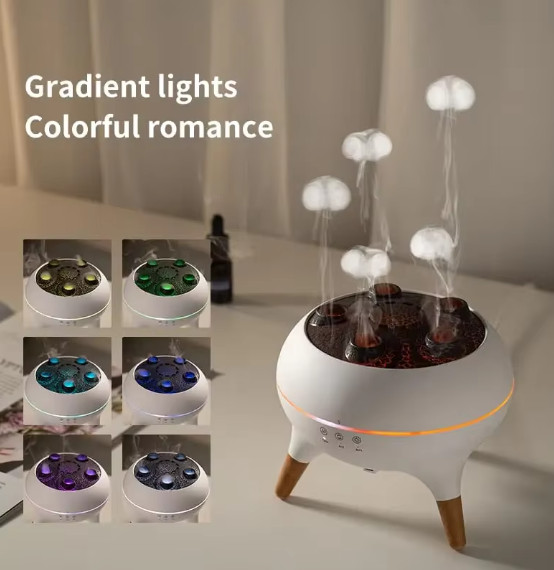 Dynamic Jellyfish Air Humidifier 250ml Essential Oil Diffuser Remote Control Bed