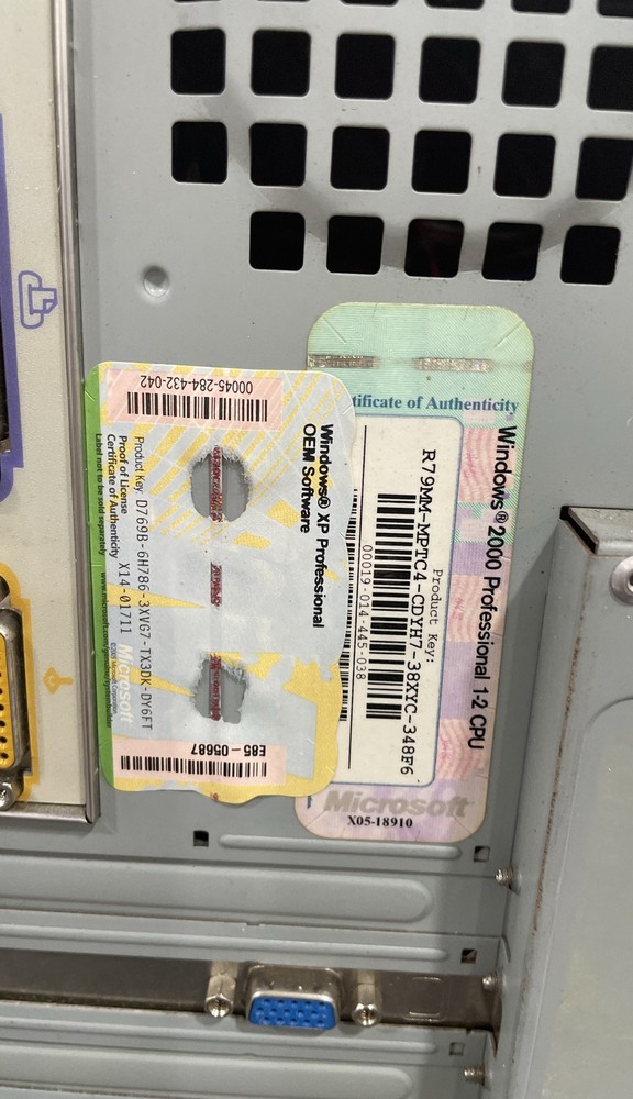 Custom Vintage PC Tower Intel Processor Desktop Computer Unit No HDD