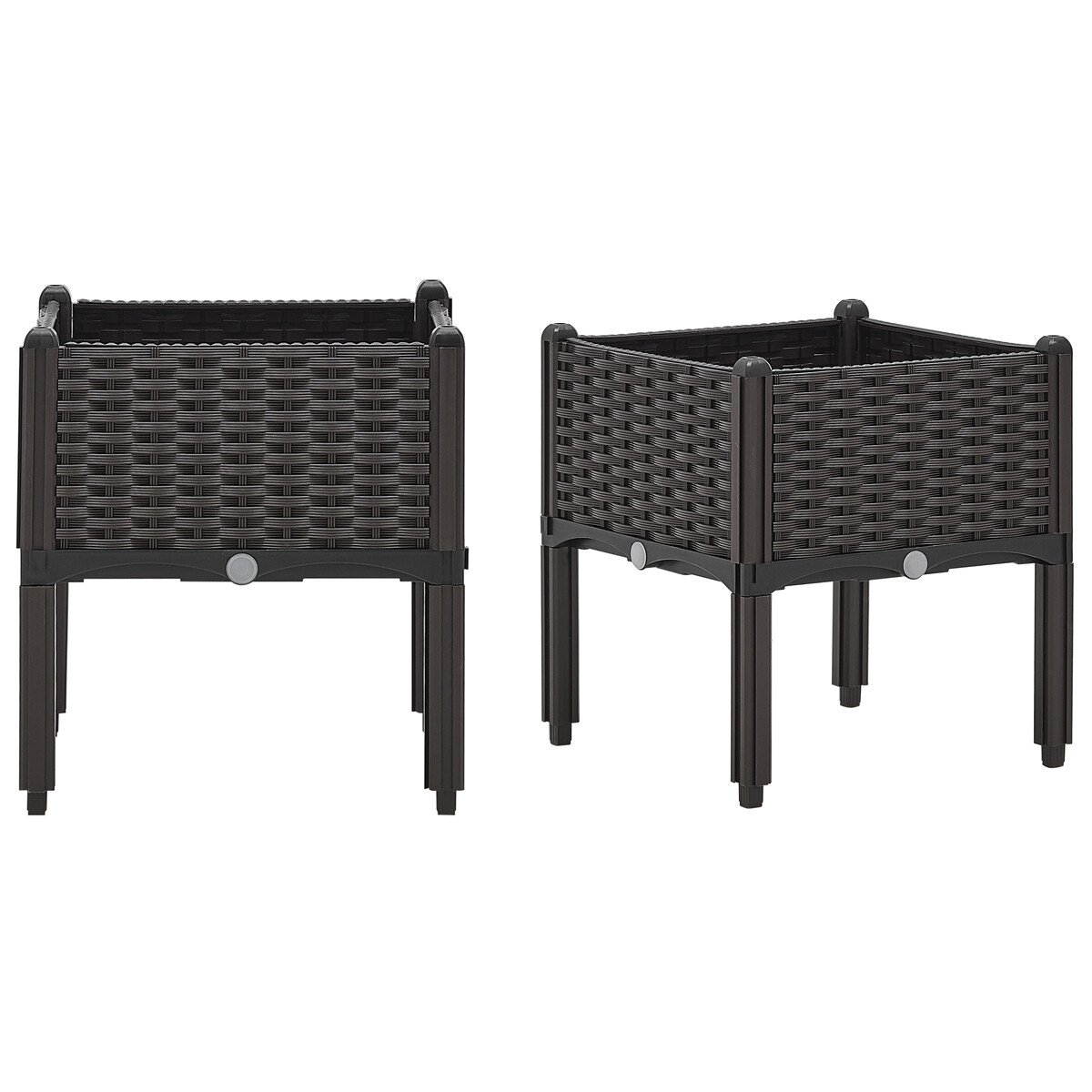 Barton 2 Pieces Raised Garden Bed Brown Plastic w/Self-Watering Design Outdoor