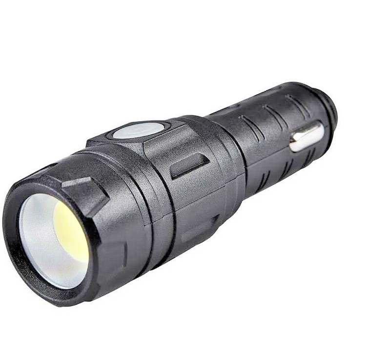LED Flashlight Compact Mini Bright Car Cigarette Lighter Rechargeable 12V
