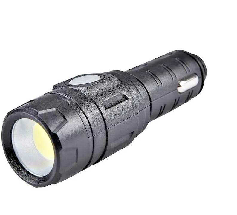LED Flashlight Compact Mini Bright Car Cigarette Lighter Rechargeable 12V