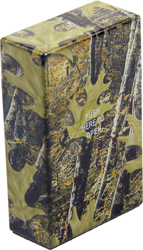 5 Pack King Size Push-to-Open Plastic Cigarette Case Camouflage Design