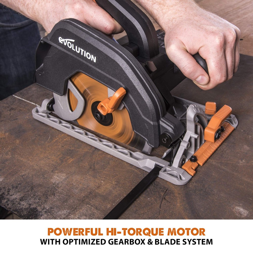 Evolution Power Tools R185CCS 71/4" TCT MultiMaterial Cutting Circular Saw,