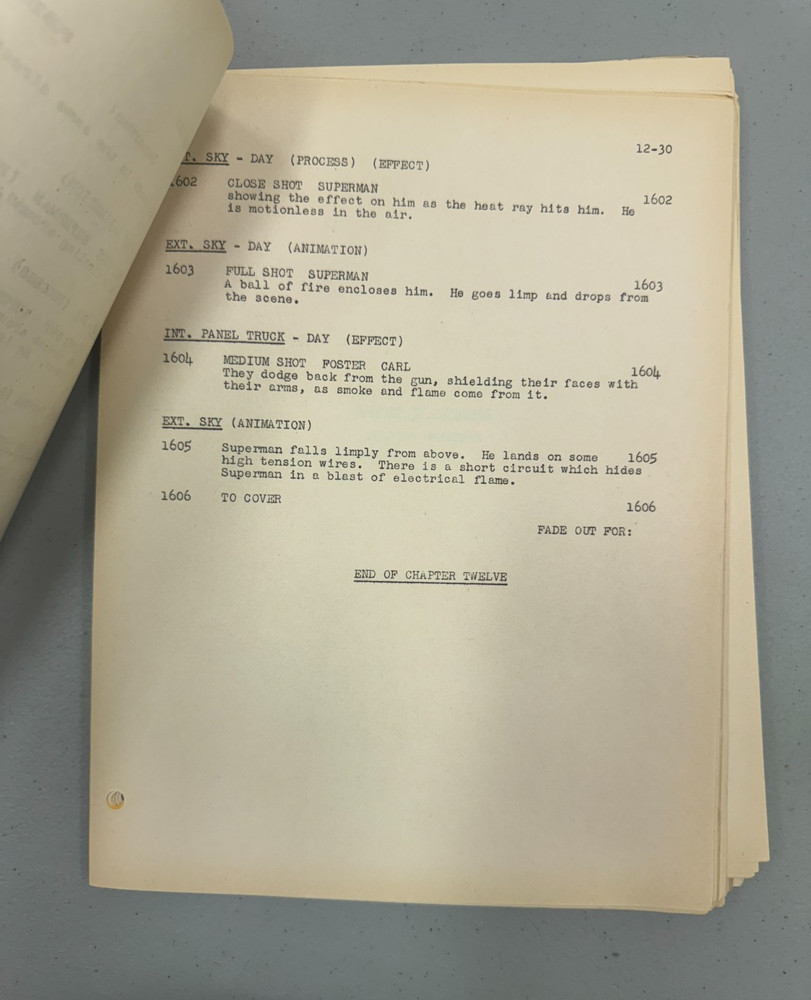 Rare SUPERMAN 1940's Serial "Atom Man vs Superman" Script Lex Luthor - Columbia