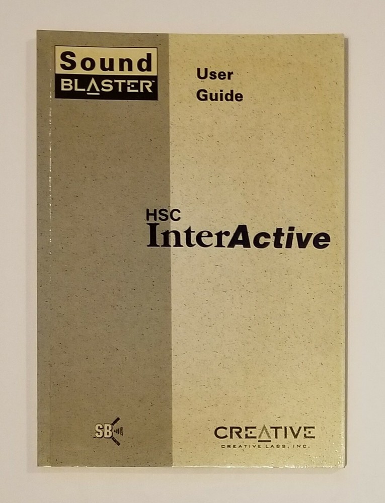 Creative Labs Sound Blaster HSC InterActive User Guide Special Edition 1992 PC